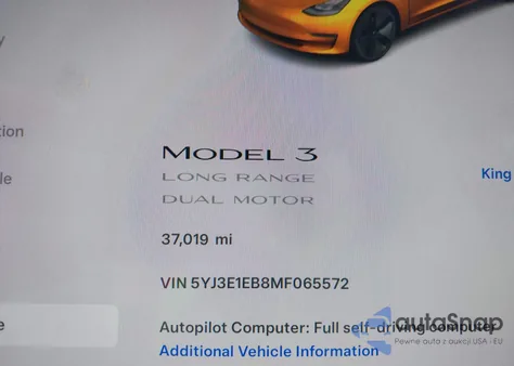 2021 Tesla Model 3 Long Range Dual Motor All-Wheel Drive from USA, damaged, VIN 5YJ3E1EB8MF065572
